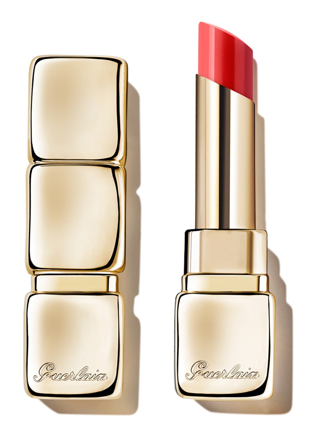 Guerlain Kiss Kiss Bee Glow - getinte lippenbalsem met honing - voorkant 7 775 poppy glow