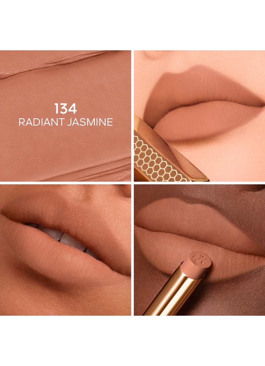 Guerlain KissKiss Honey-Infused Intense Lipstick - Refill - detail 2 134 radiant jasmine