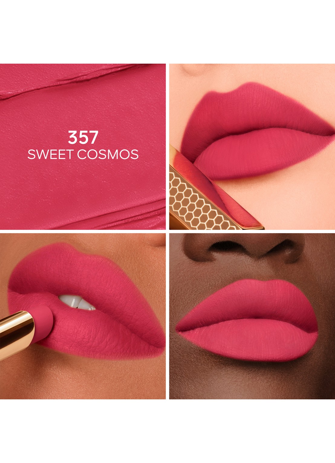 Guerlain KissKiss Honey-Infused Intense Lipstick - Refill - detail 3 357 sweet cosmos