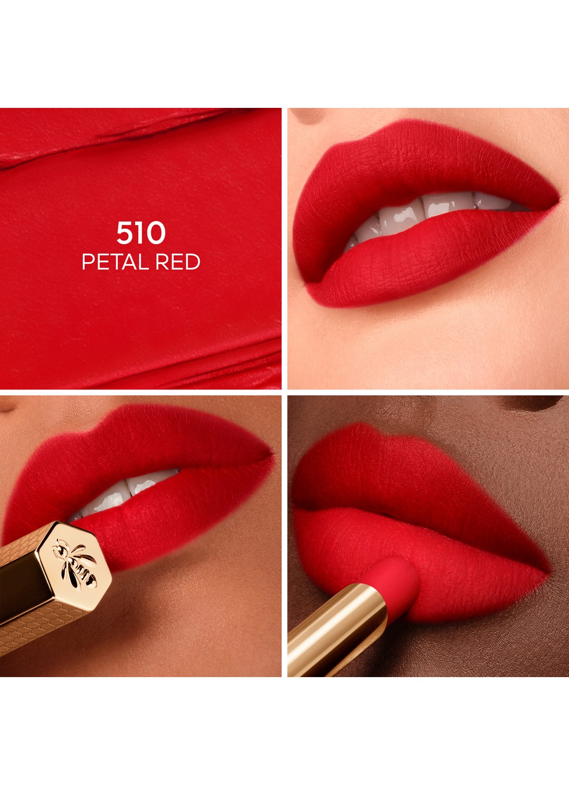 Guerlain KissKiss Honey-Infused Intense Lipstick - Refill - detail 3 510 petal red