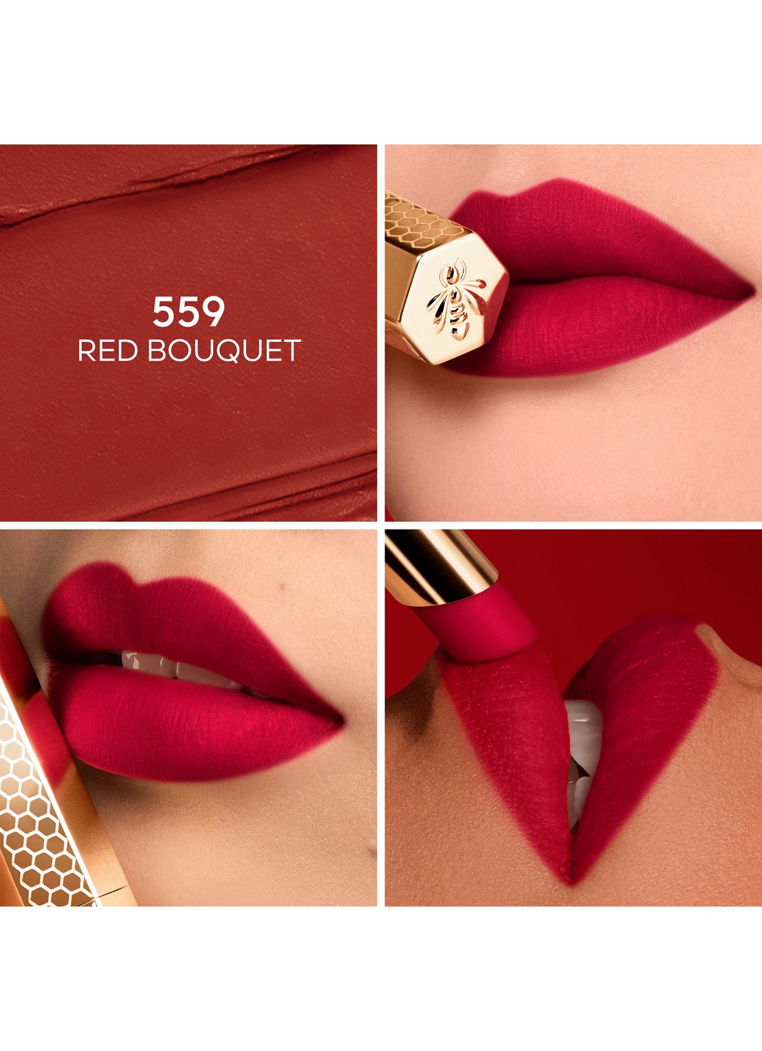 Guerlain KissKiss Honey-Infused Intense Lipstick - Refill - detail 3 559 red bouquet