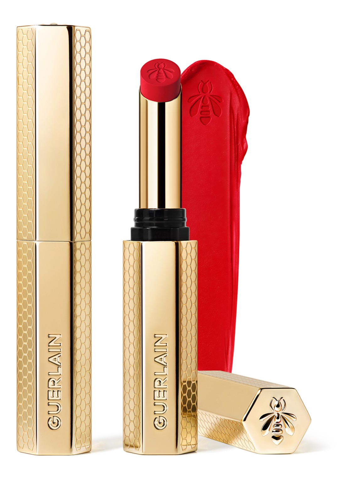 Guerlain KissKiss Honey-Infused Intense Lipstick - voorkant 510 petal red