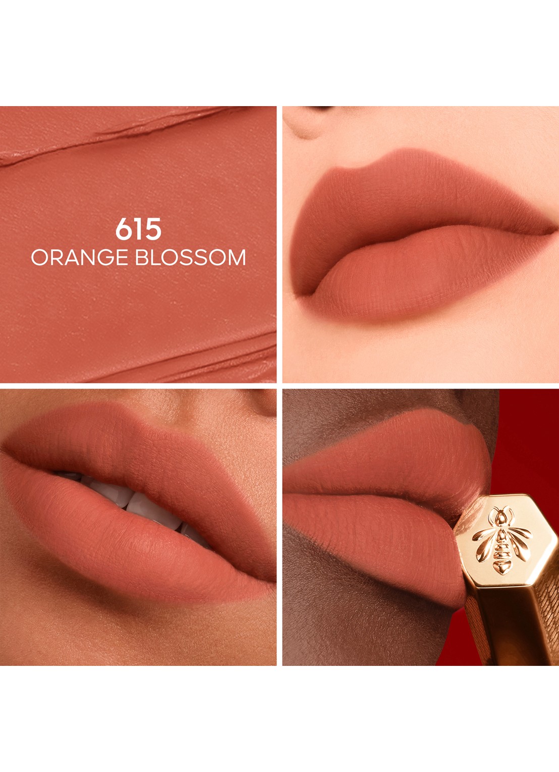 Guerlain KissKiss Honey-Infused Intense Lipstick - detail 2 615 orange blossom