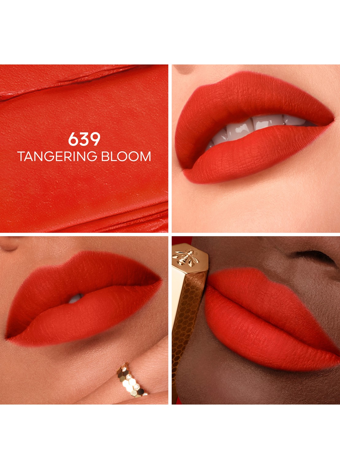 Guerlain KissKiss Honey-Infused Intense Lipstick - detail 2 639 tangering bloom