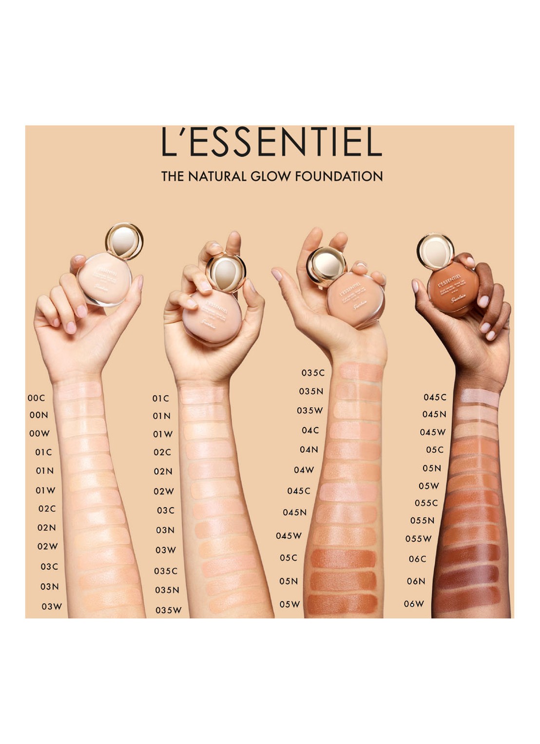Guerlain L'Essentiel Natural Glow SPF 20 Foundation - detail 4 05w honey warm