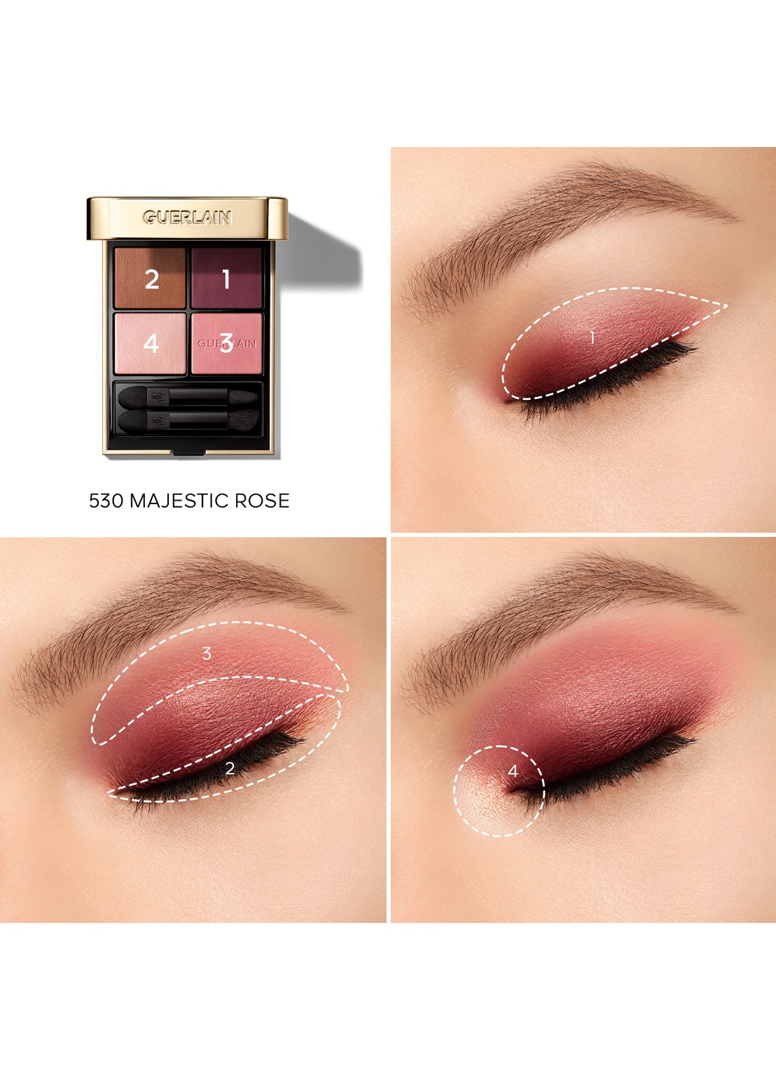 Guerlain Ombres G - oogschaduw palette - detail 4 majestic/r