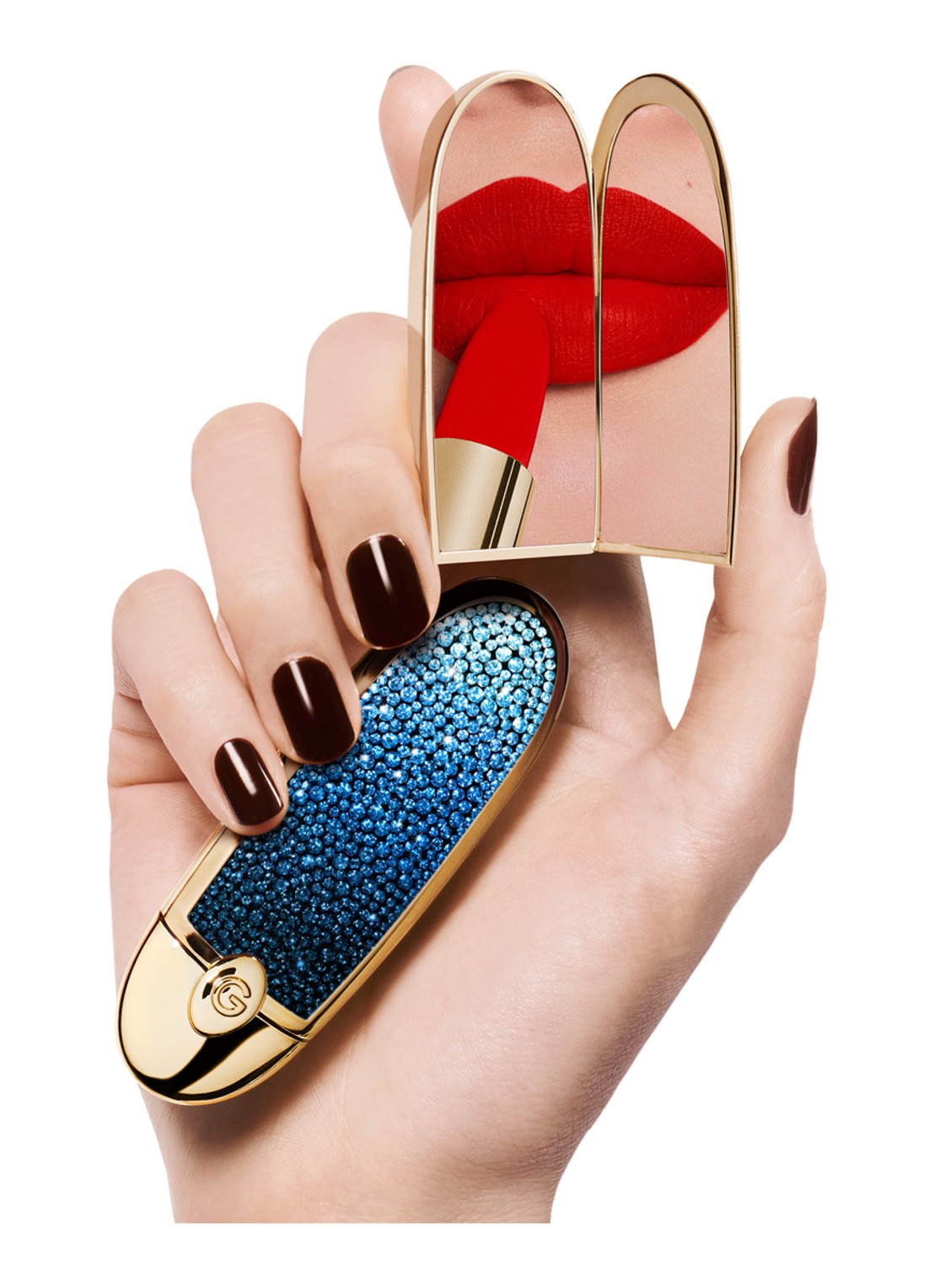 Guerlain Rouge G L’Heure Bleue Limited Edition - lipstick huls - voorkant 5 bleu astral
