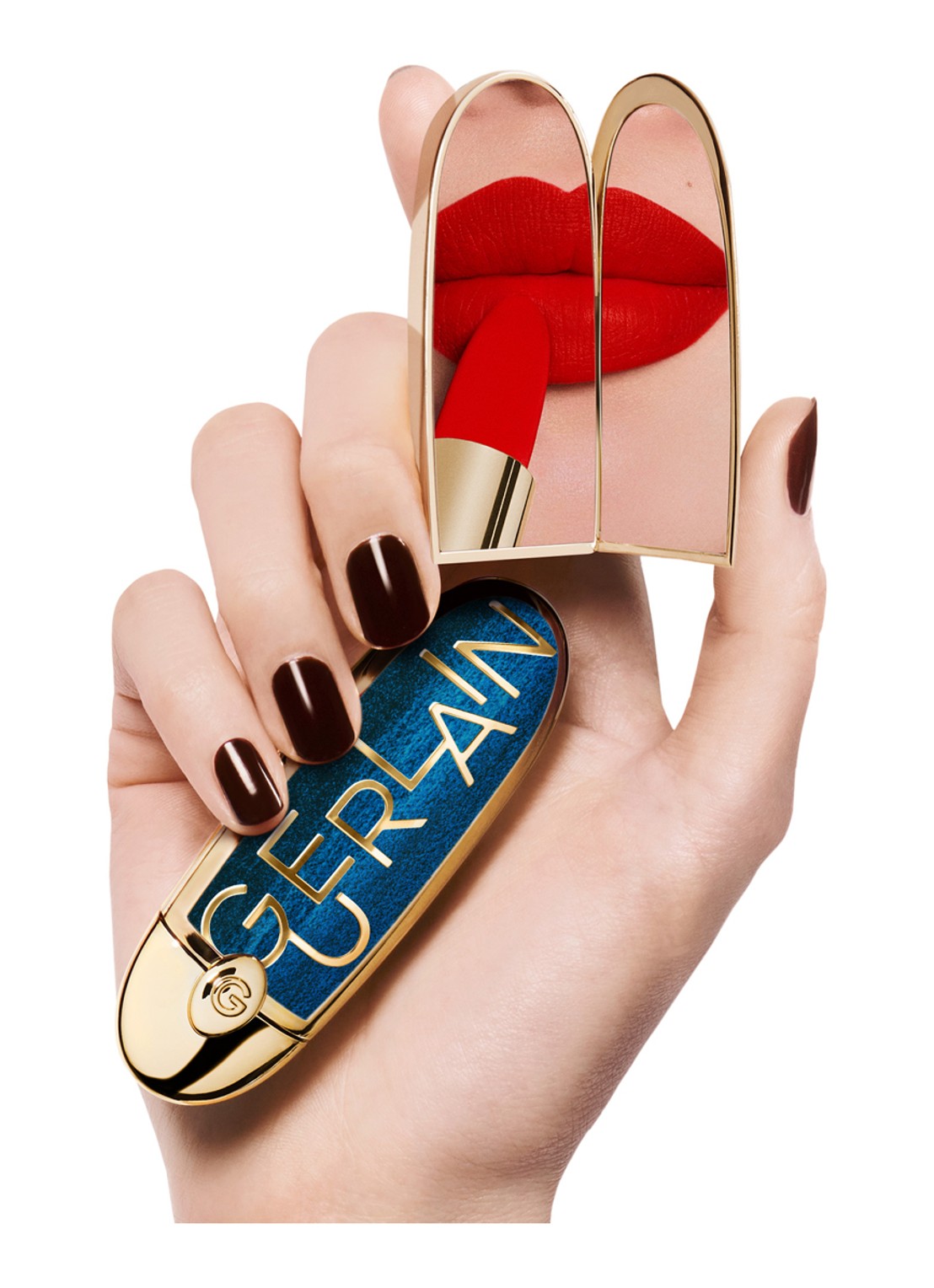 Guerlain Rouge G L’Heure Bleue Limited Edition - lipstick huls - voorkant 5 bleu iconique