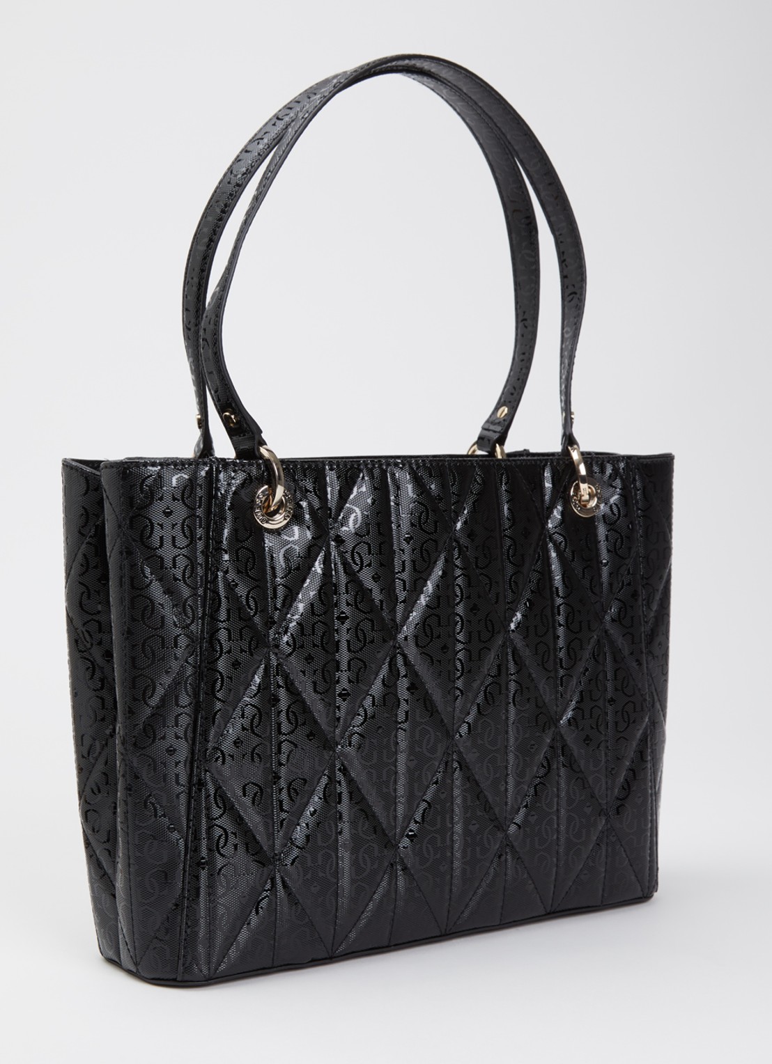 GUESS Aldina Noelle schoudertas met logoprint - achterkant 3 zwart