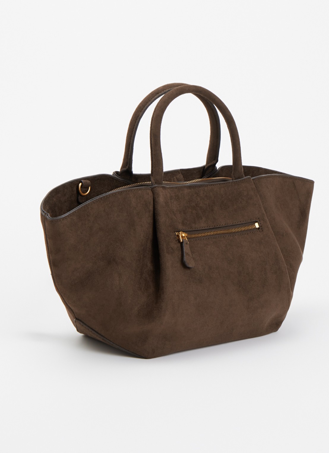 GUESS Allegra Girlfriend handtas met afneembare schouderriem  - achterkant 5 donkerbruin