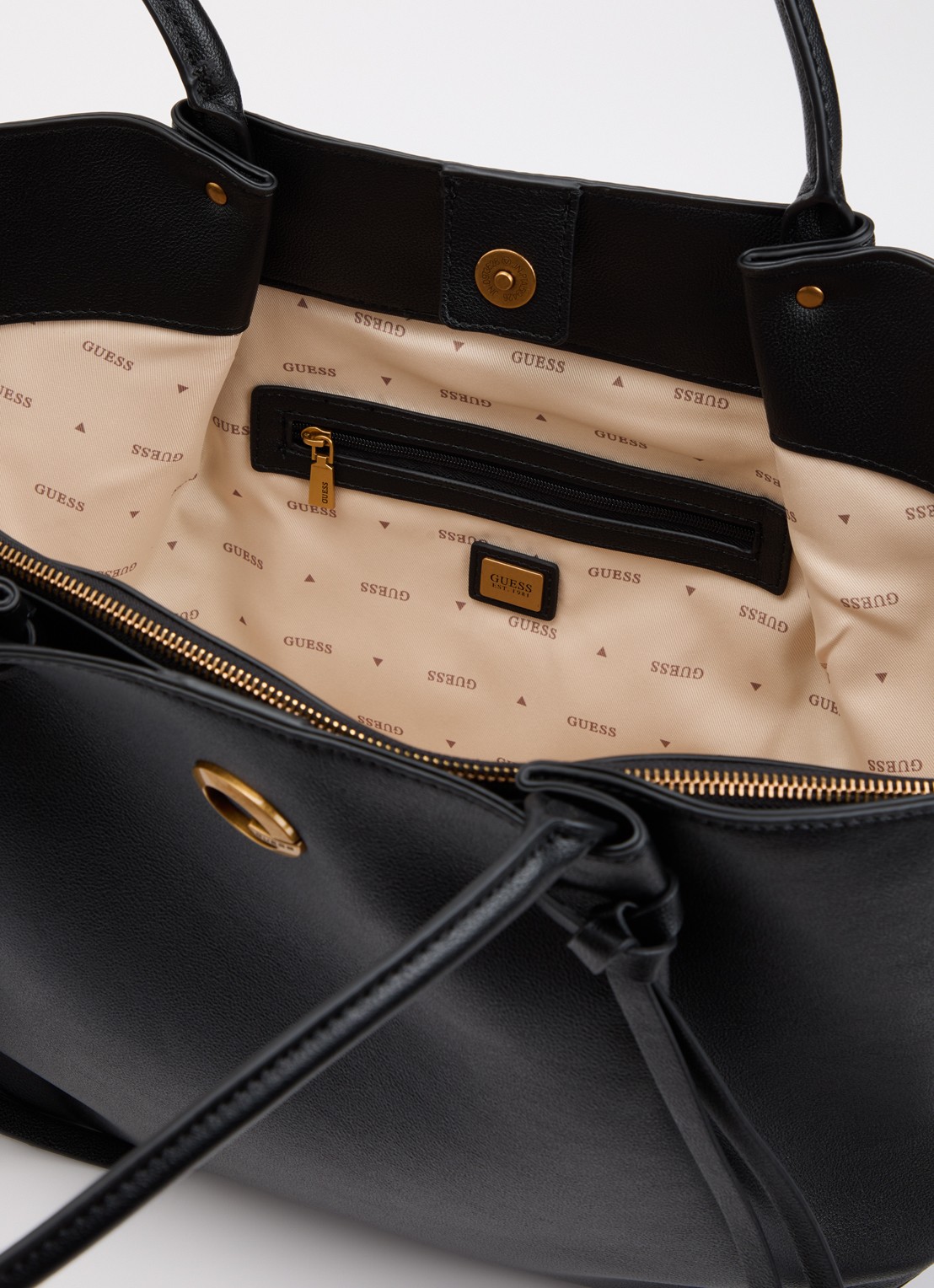GUESS Allegra Girlfriend shopper met logo - detail 2 zwart