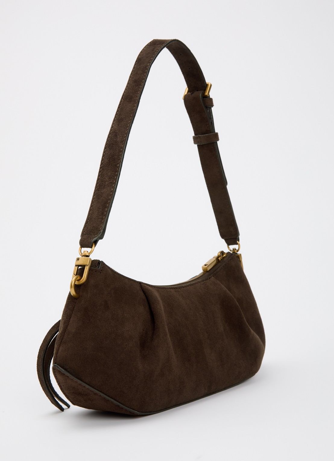 GUESS Allegra schoudertas met logo - achterkant 5 donkerbruin