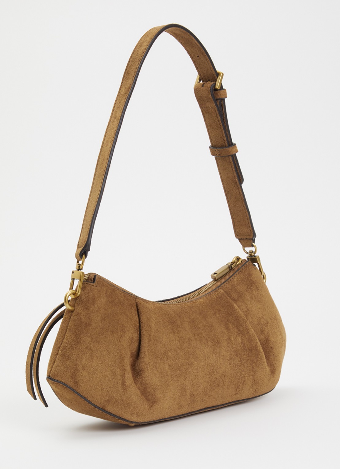 GUESS Allegra schoudertas met logo - achterkant 5 cognac