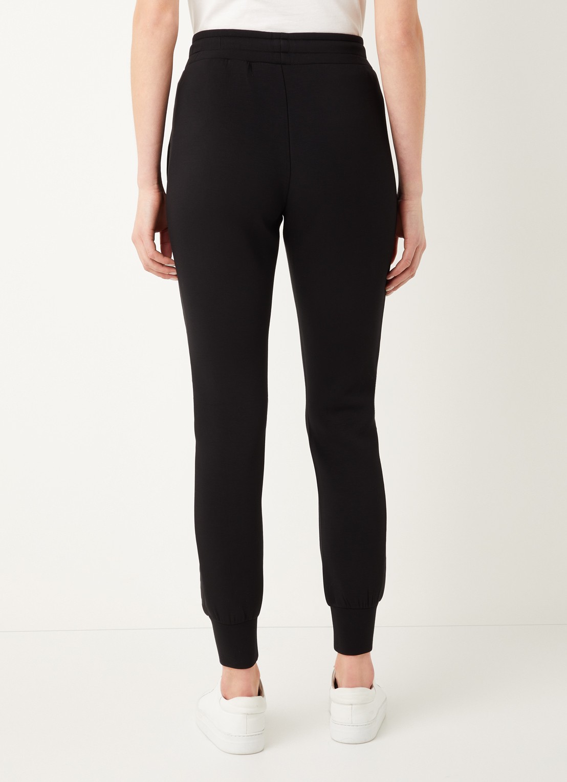 GUESS Allie Scuba high waist slim fit joggingbroek met logoband - achterkant 3 zwart