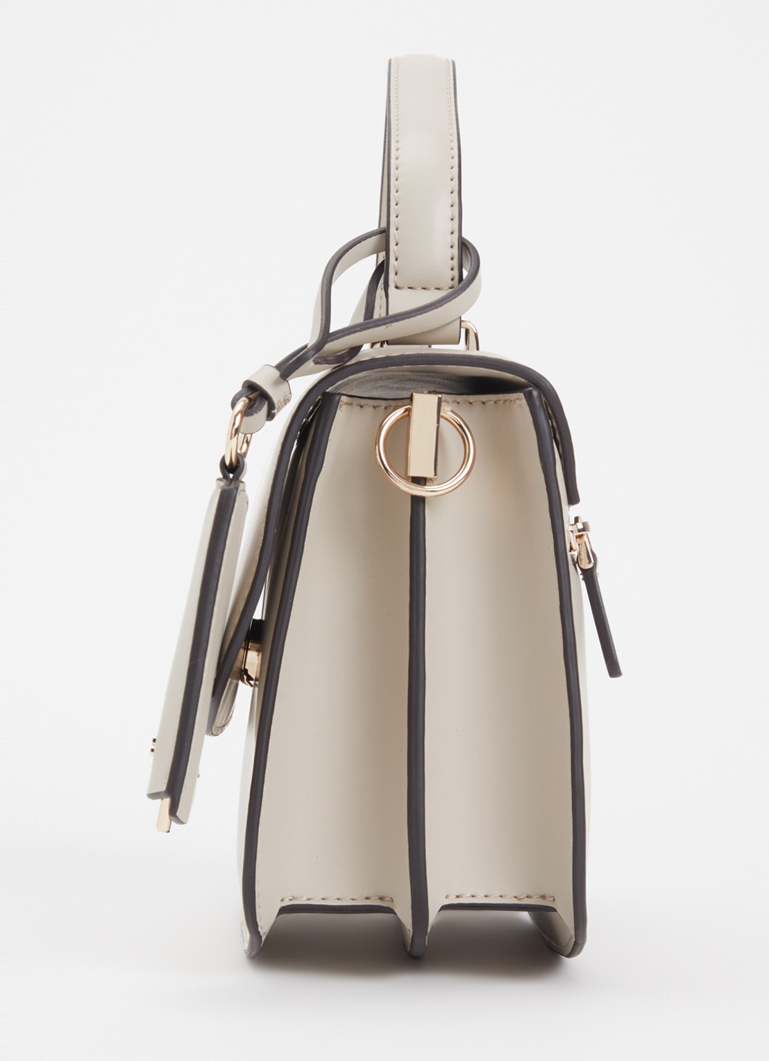 GUESS Amorette handtas met tasbedel en afneembare schouderriem - detail 4 donkerbeige
