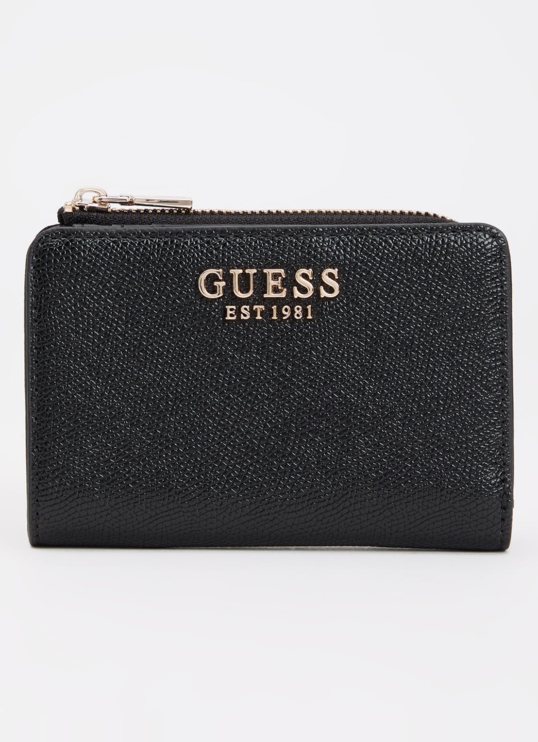 GUESS Amorette portemonnee met logo - voorkant zwart