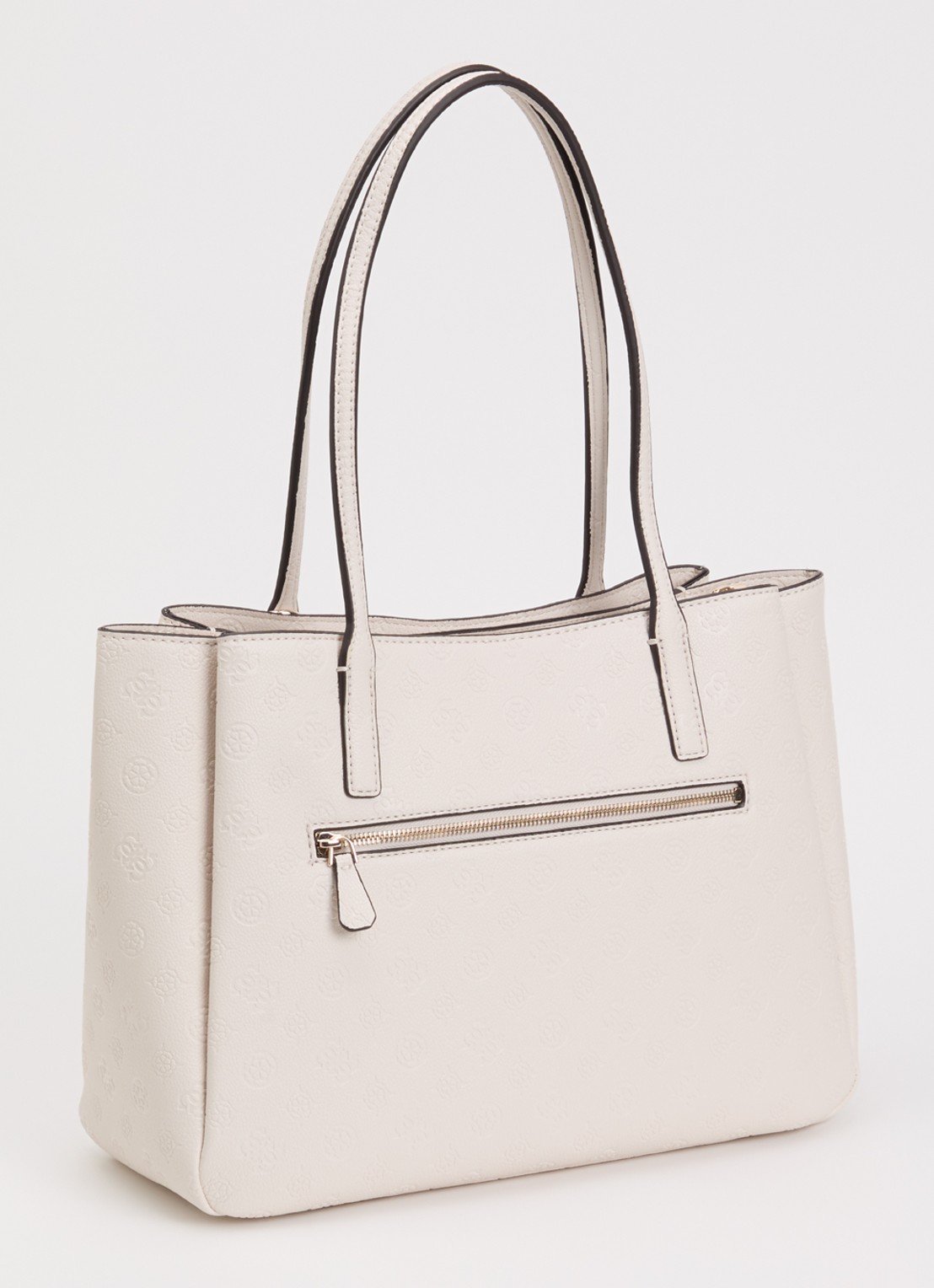 GUESS Anise handtas met logoprint  - achterkant 6 beige