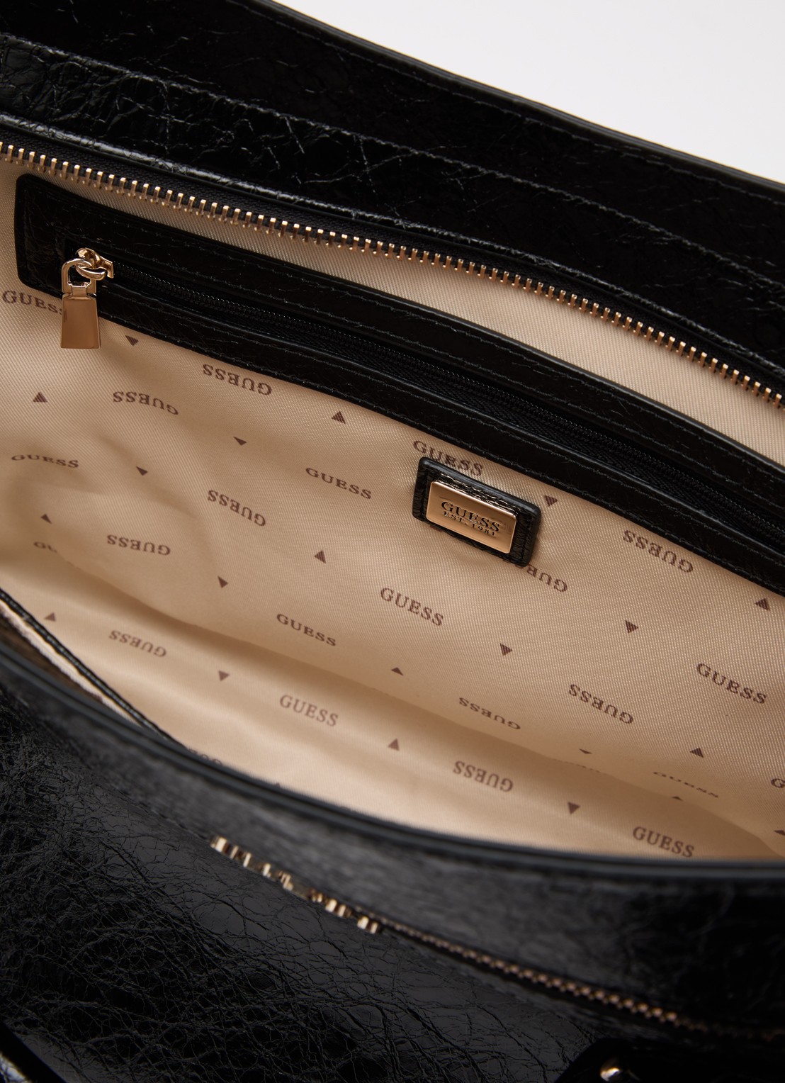 GUESS Antonia handtas met afneembare schouderriem - detail 2 zwart