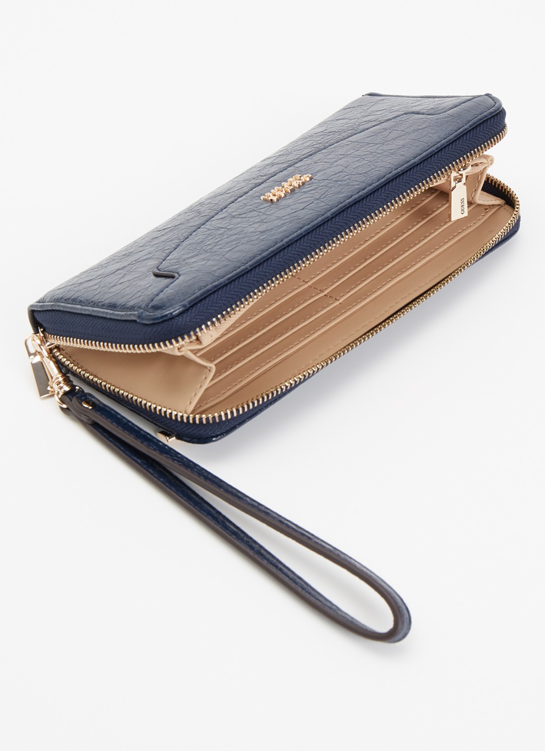 GUESS Antonia L portemonnee van imitatieleer - detail blauw