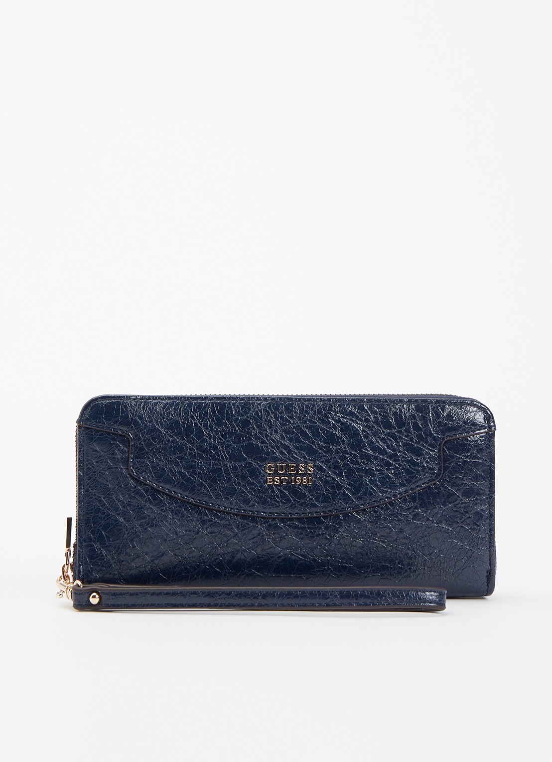 GUESS Antonia L portemonnee van imitatieleer - voorkant 3 blauw