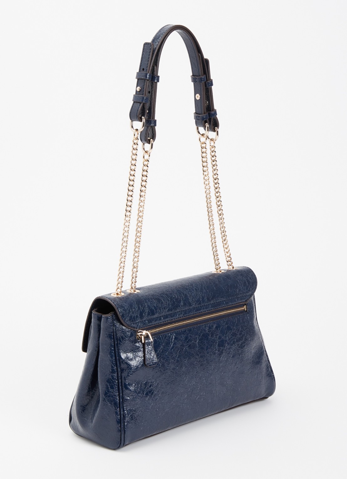 GUESS Antonia schoudertas van imitatieleer  - achterkant 5 blauw