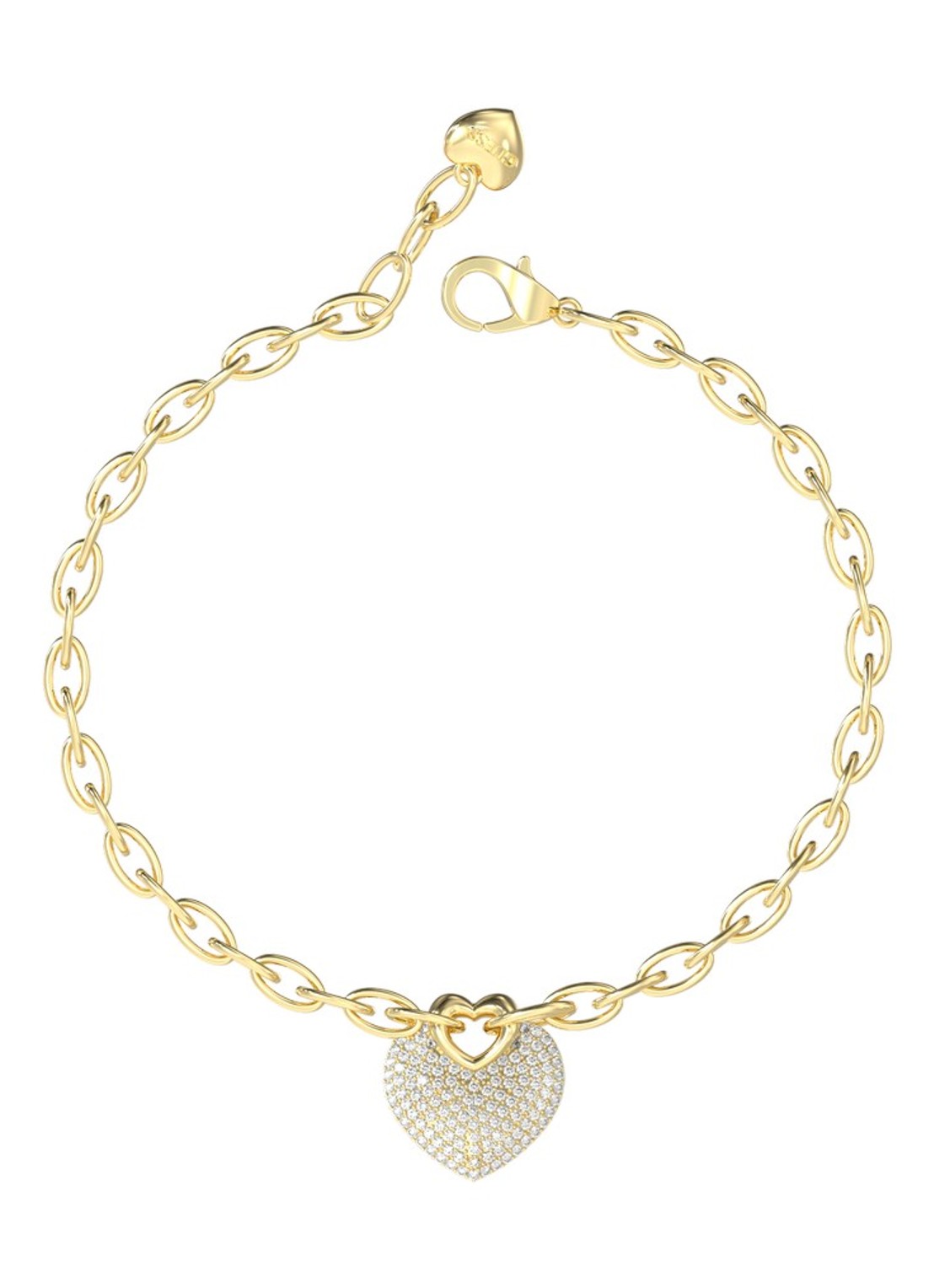 GUESS Armband met kristal JUBB05214JWYGS   - voorkant goud