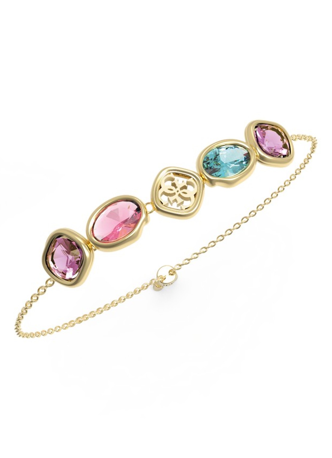 GUESS Armband met kristal JUBB05570JWYGMCT-U  - voorkant goud