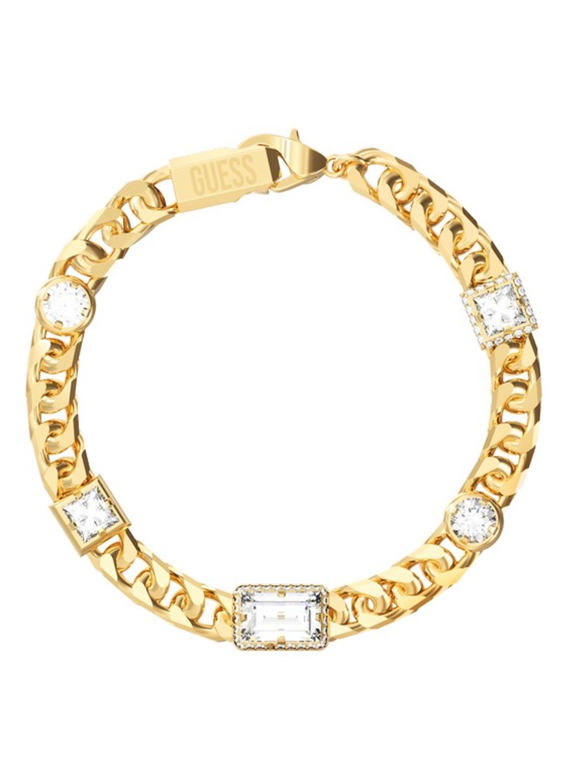 GUESS Armband met kristal JUMB06070JWYGS  - voorkant goud