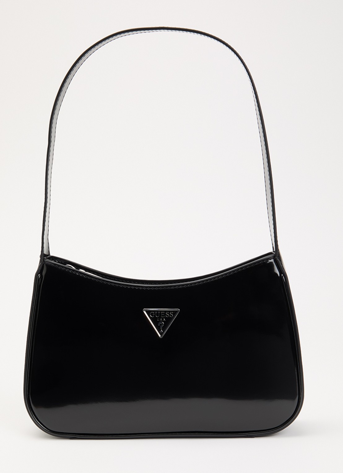 GUESS Arnela schoudertas  met logo  - voorkant 2 zwart