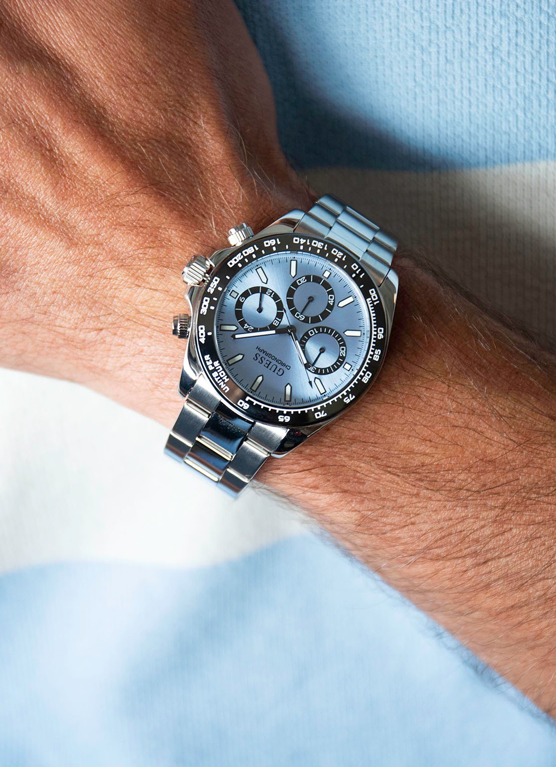 GUESS Arthur horloge GW1058G1 - detail 2 zilver