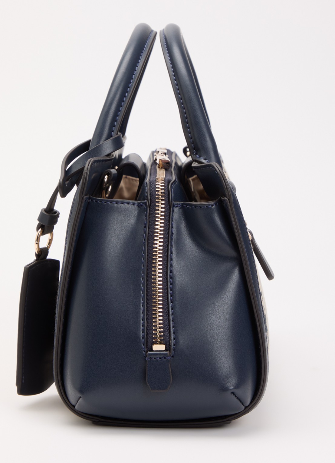 GUESS Audrey handtas met logoprint en afneembare schouderriem - detail 4 donkerblauw