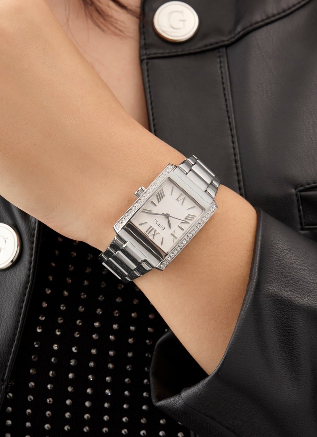 GUESS Bonnie horloge GW0874L1 - voorkant 5 zilver