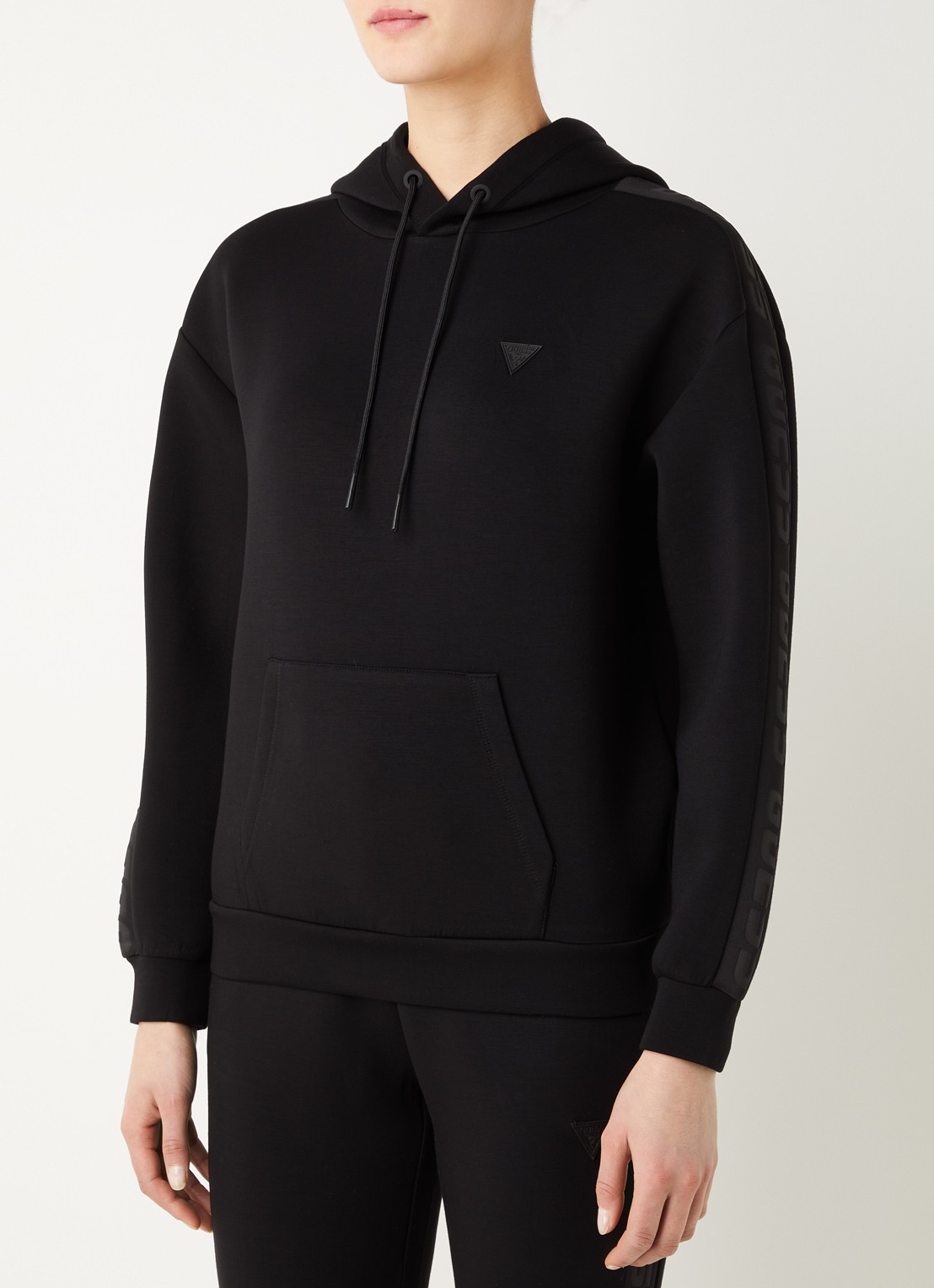 GUESS Brenda hoodie met logo - detail 4 zwart