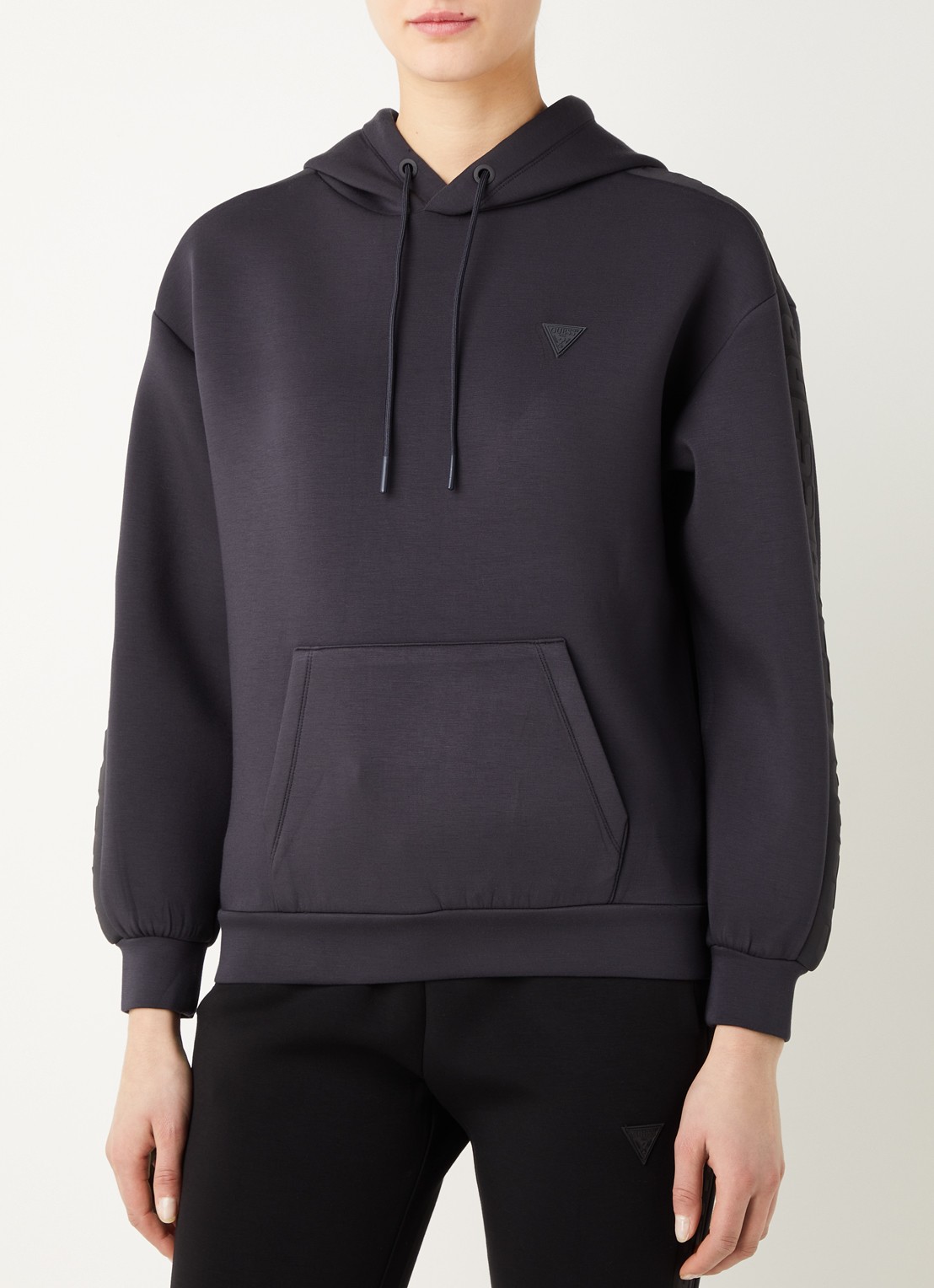 GUESS Brenda hoodie met logo - detail antraciet