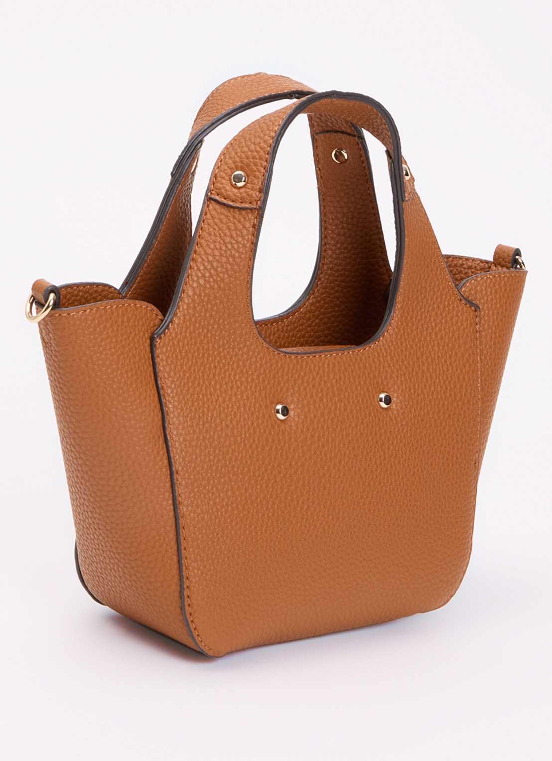 GUESS Calista Mini crossbodytas met uitneembaar etui - achterkant 4 oranjebruin