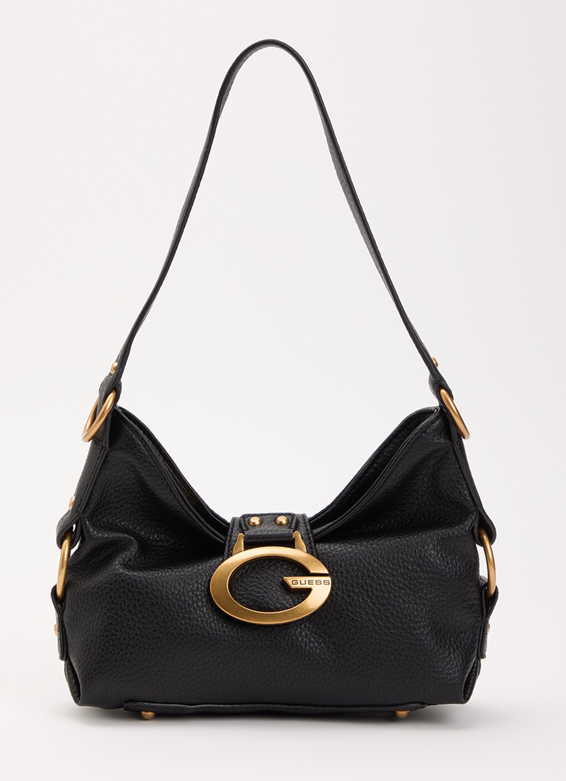 GUESS Camden Mini schoudertas met logo  - voorkant 5 zwart