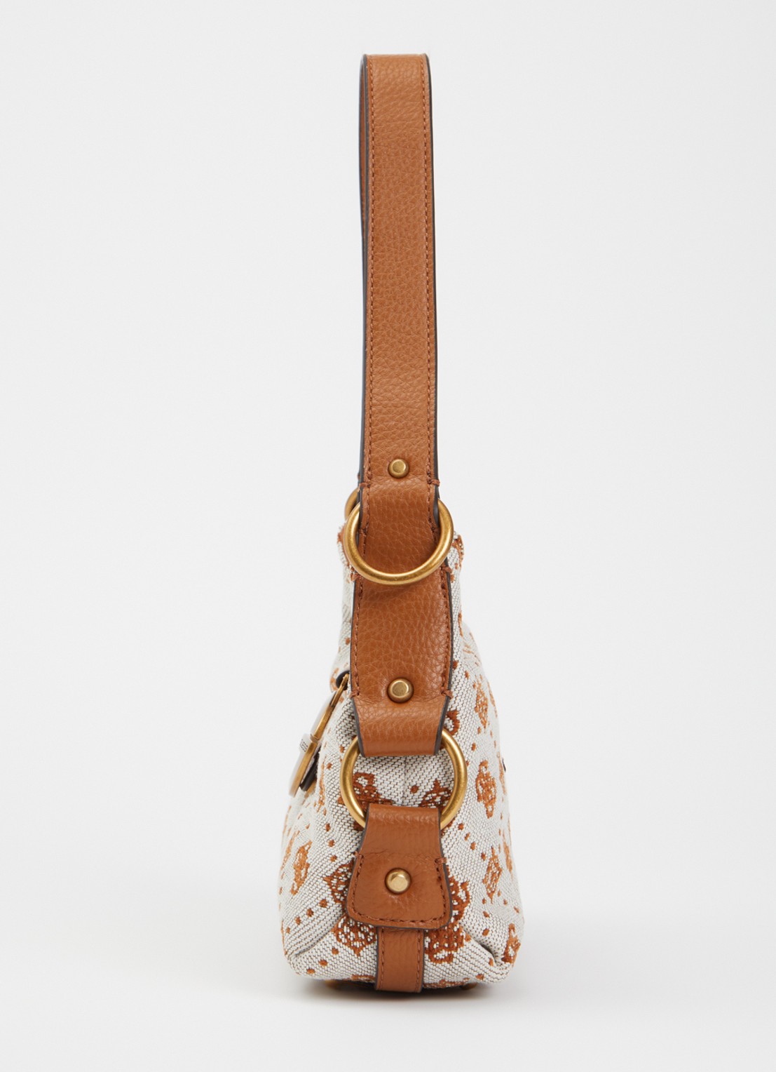 GUESS Camden Mini schoudertas met logoprint - detail 2 cognac