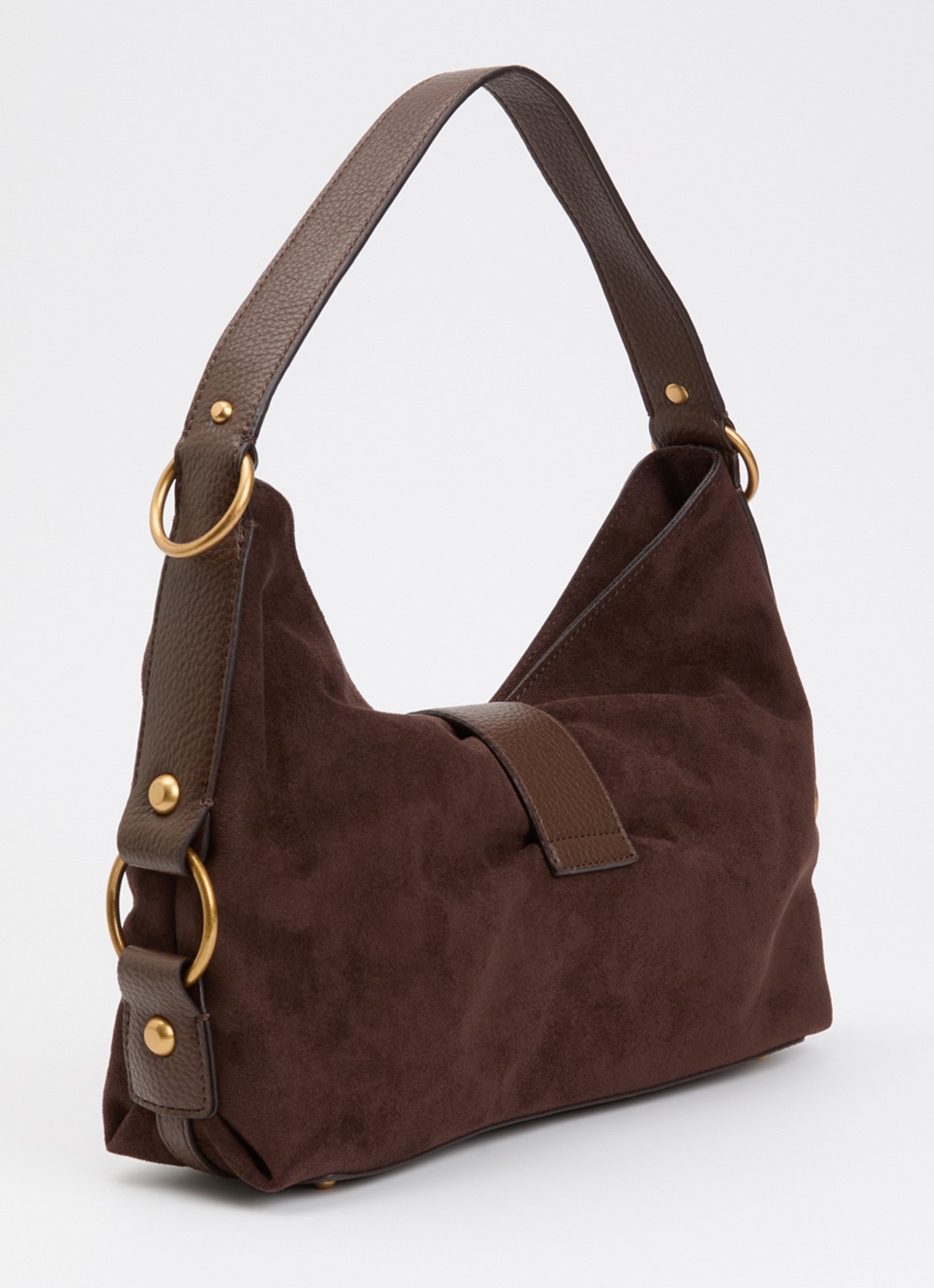 GUESS Camden schoudertas met logo - achterkant 5 chocoladebruin
