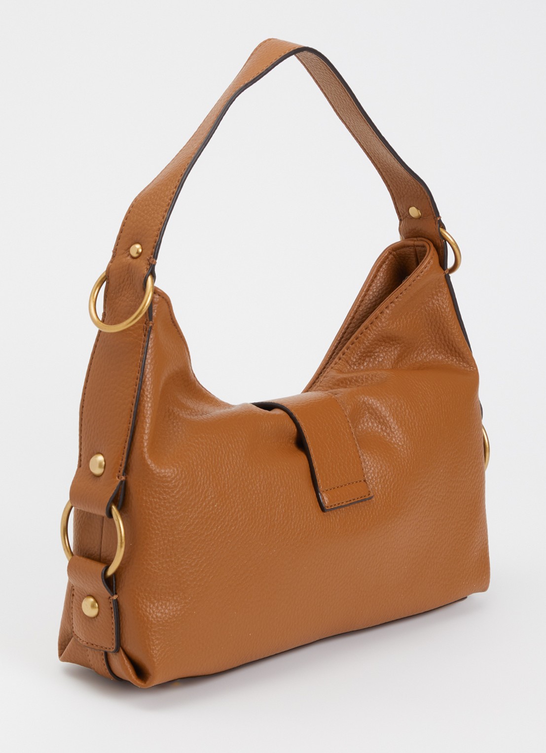 GUESS Camden schoudertas met logo - achterkant 5 cognac
