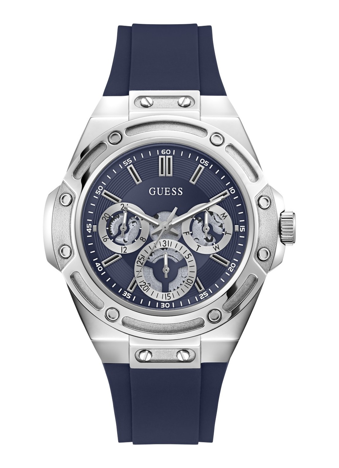 GUESS Carver horloge GW1132G1 - voorkant 2 zilver