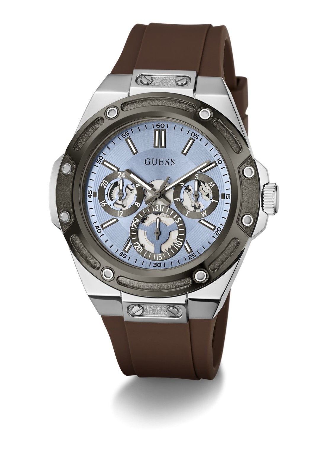 GUESS Carver horloge GW1132G7 - detail zilver