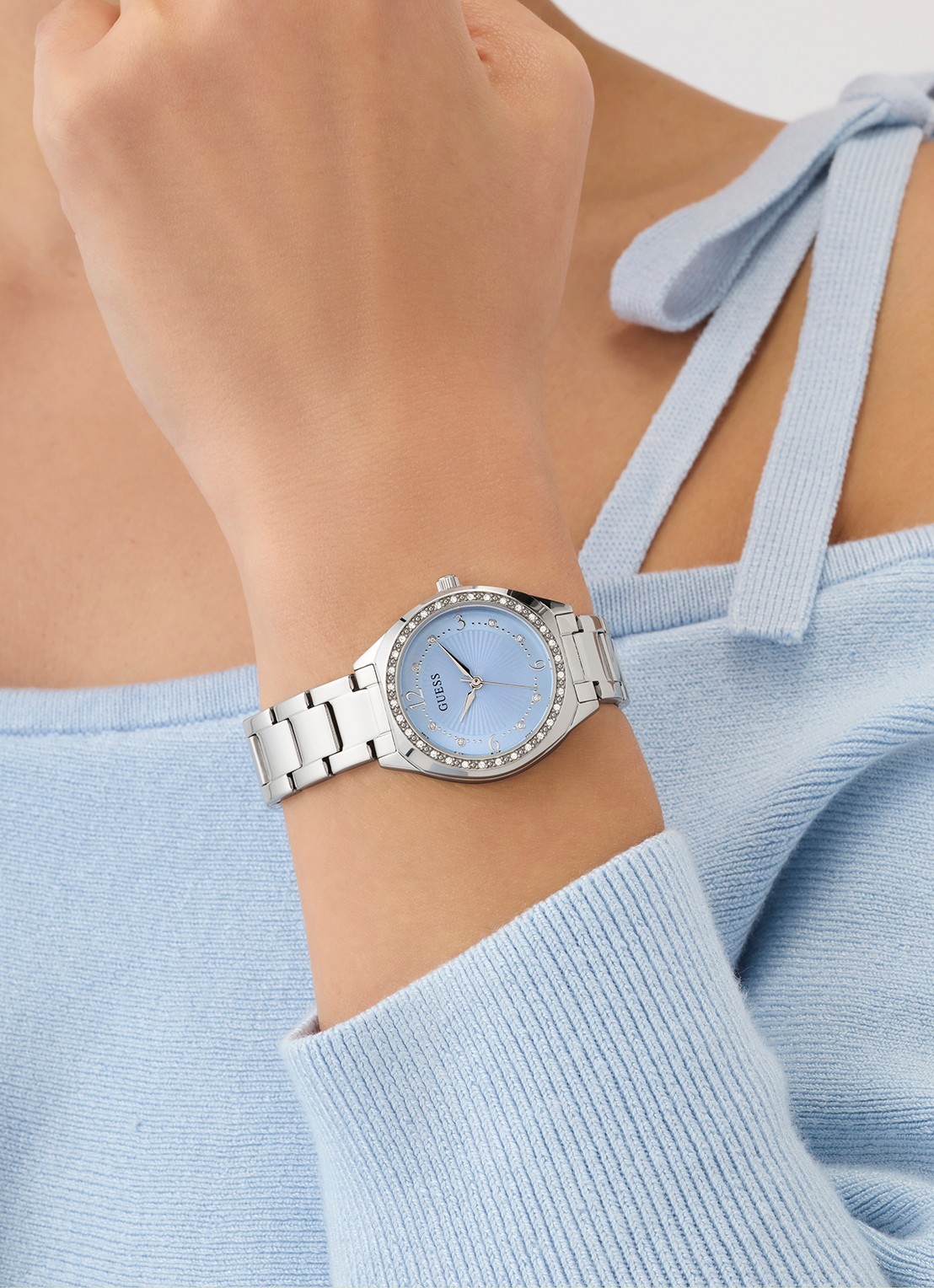 GUESS Charlotte horloge GW0767L6 - voorkant 5 zilver