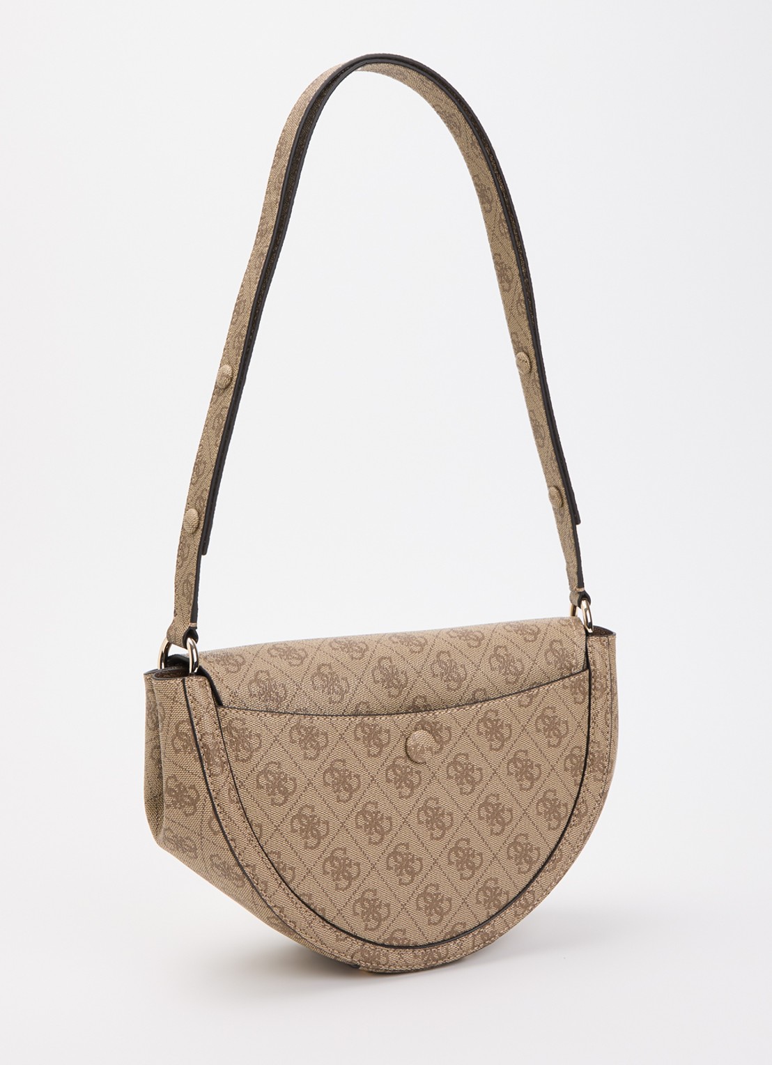 GUESS Coleen crossbodytas met logoprint - achterkant gebroken wit