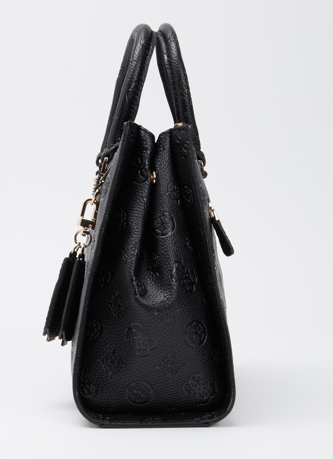 GUESS Cresidia handtas met logo en afneembare schouderriem - detail 5 zwart