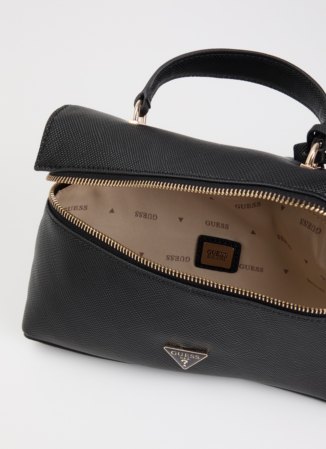 GUESS Danielle Canister handtas met afneembare schouderriem - detail 2 zwart