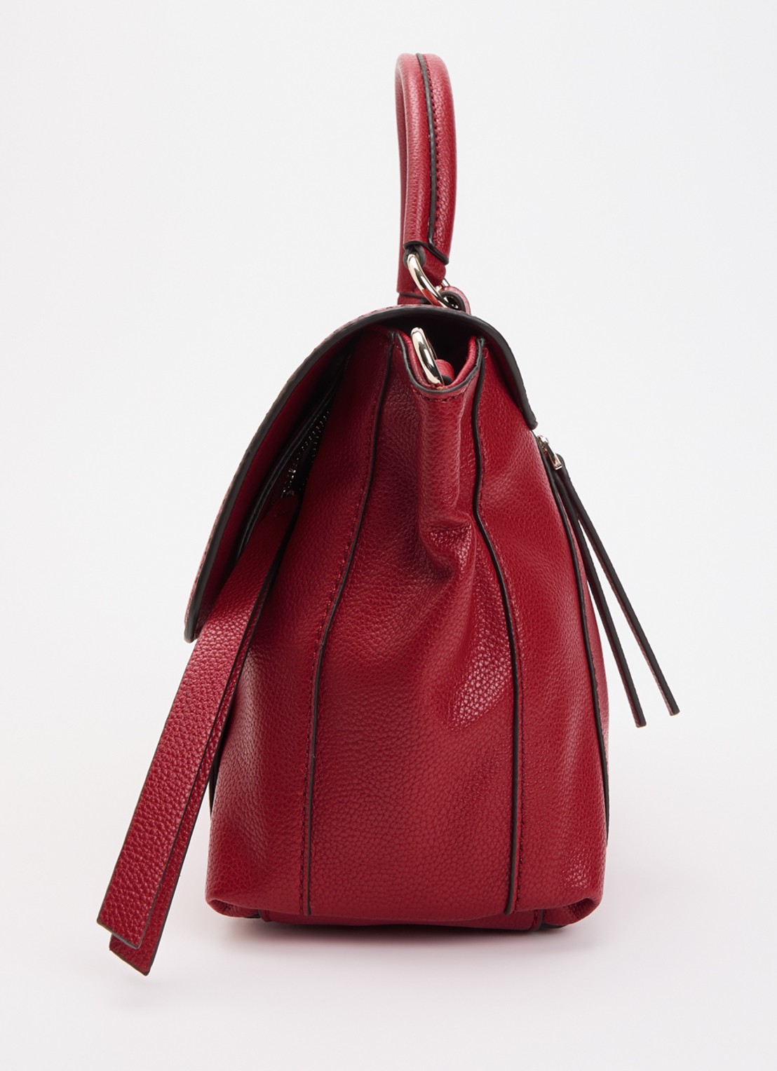 GUESS Devon handtas met afneembare schouderriem - detail 4 rood