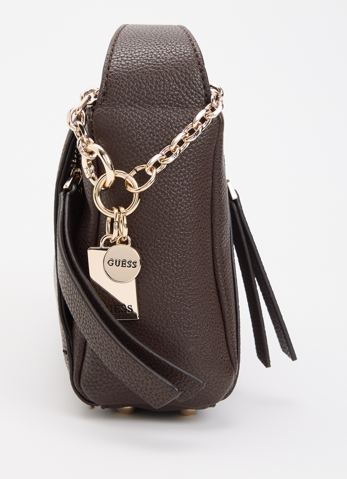 GUESS Devon Mini crossbodytas met verstelbare schouderriem - detail 3 donkerbruin