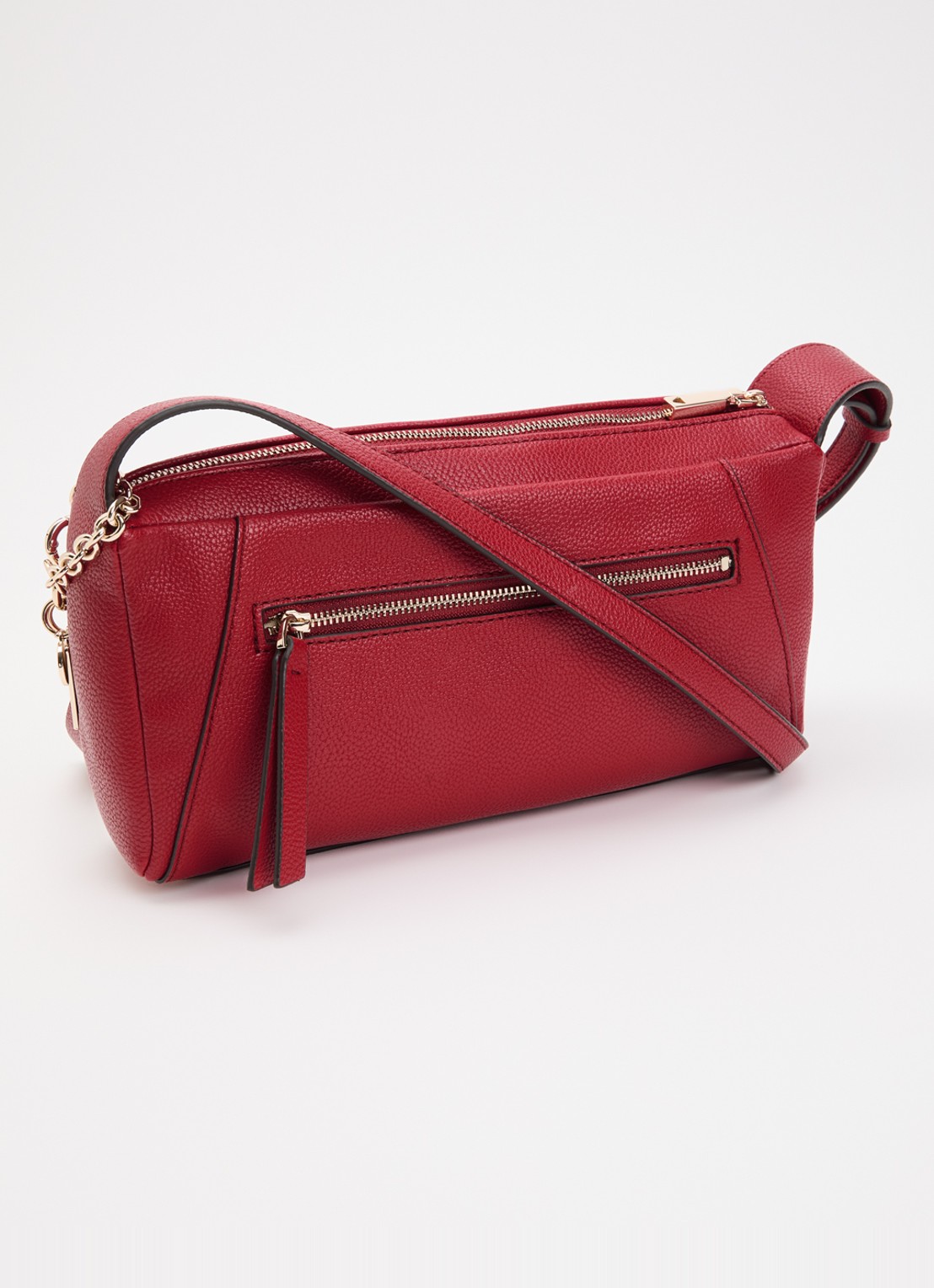GUESS Devon Mini crossbodytas met verstelbare schouderriem - achterkant 2 rood