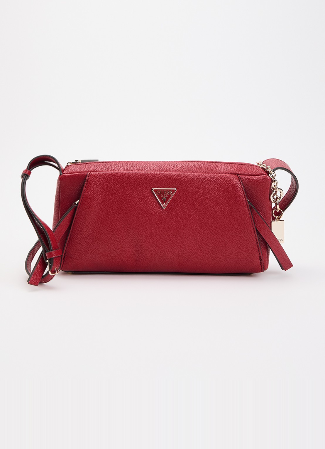 GUESS Devon Mini crossbodytas met verstelbare schouderriem - voorkant rood