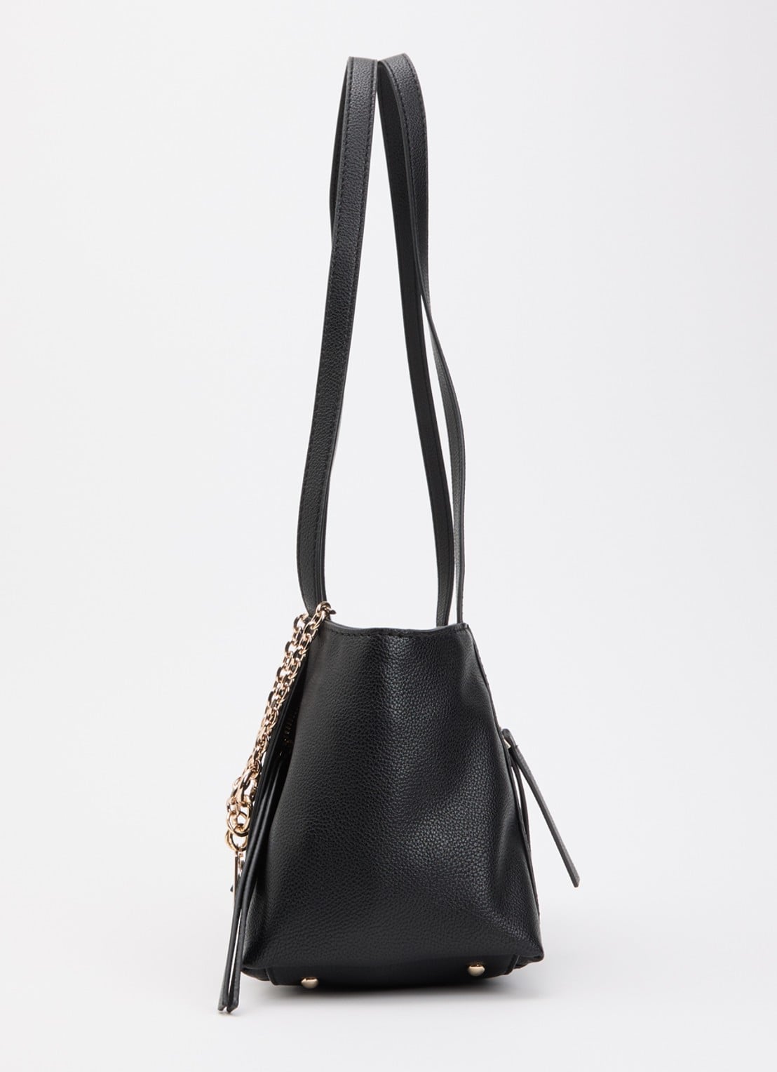 GUESS Devon schoudertas met logo en tasbedel - detail 4 zwart
